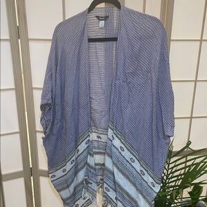 Roots Purple and White Textured Cardigan